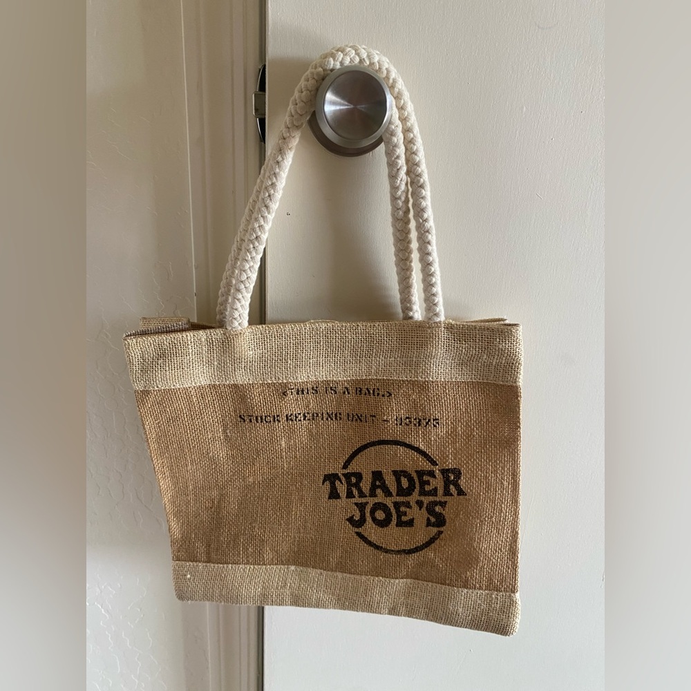Rare Trader Joe’s Mini Jute Tote Bag
